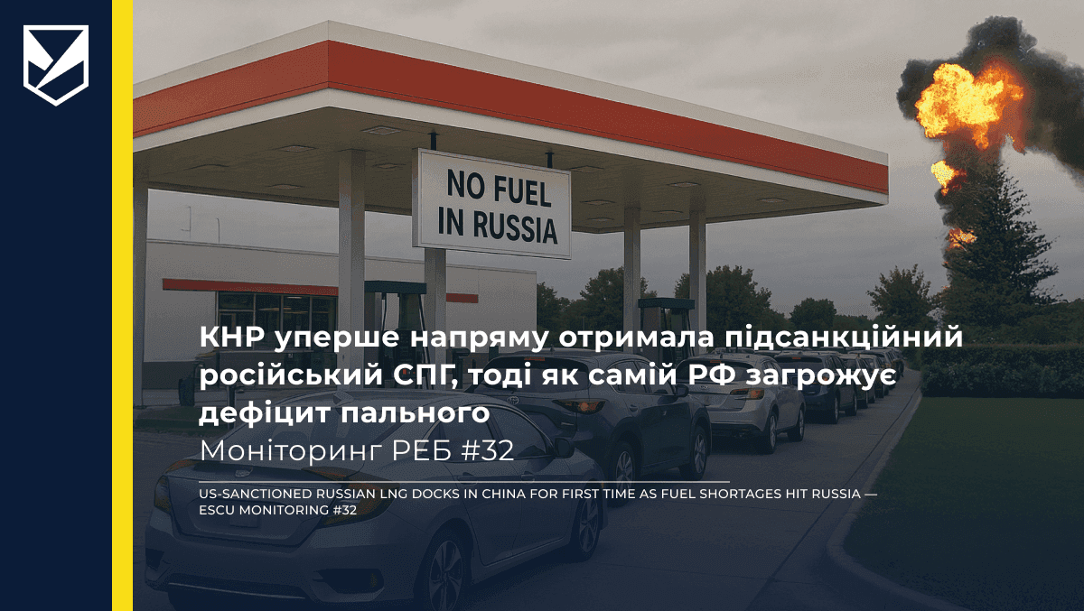 US-Sanctioned Russian LNG Docks in China for First Time as Fuel Shortages Hit Russia — ESCU Monitoring #32