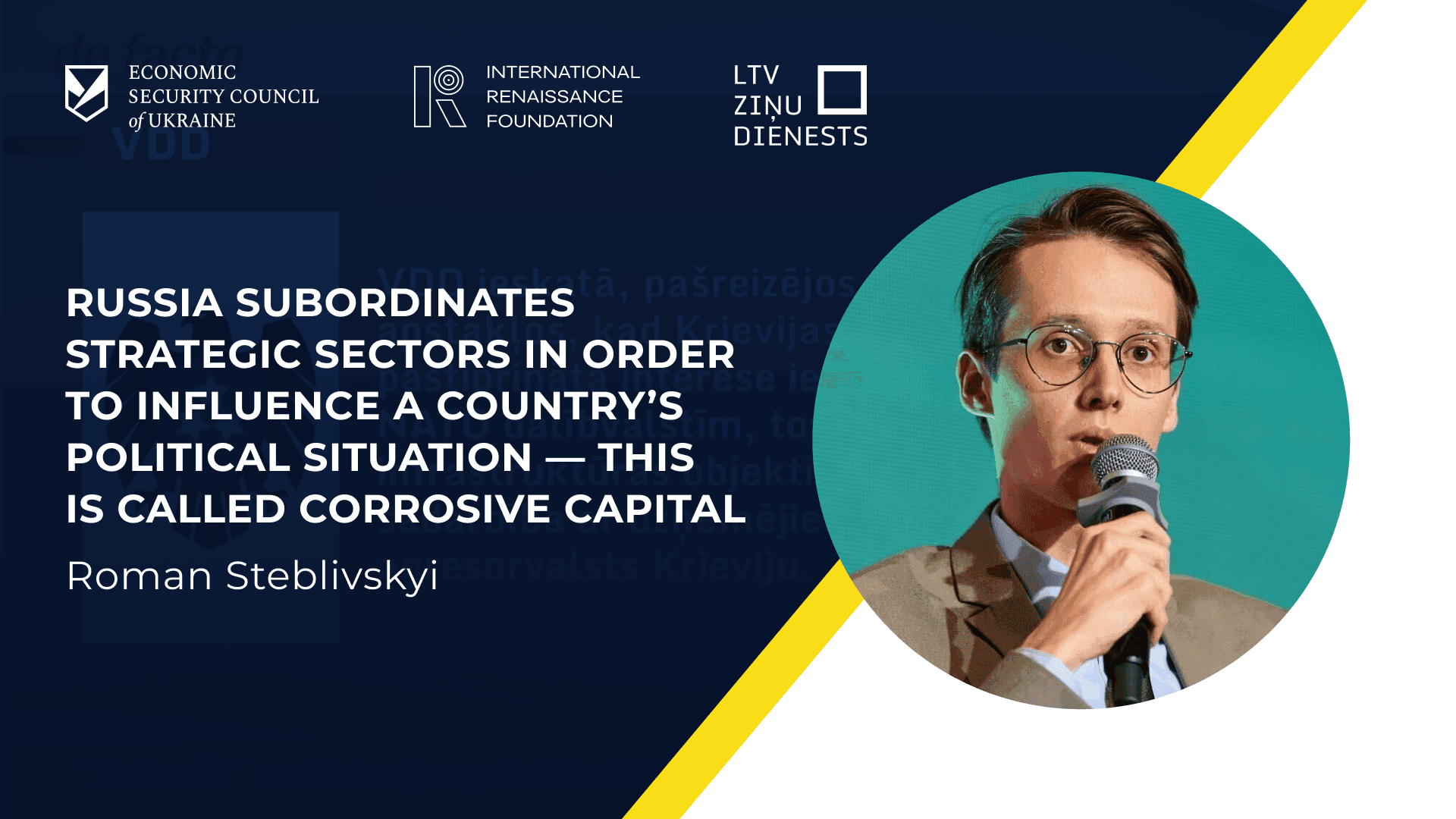 Росія підпорядковує собі стратегічні сектори, щоб впливати на політичну ситуацію в країні — це називають корозійним капіталом — Роман Стеблівський
