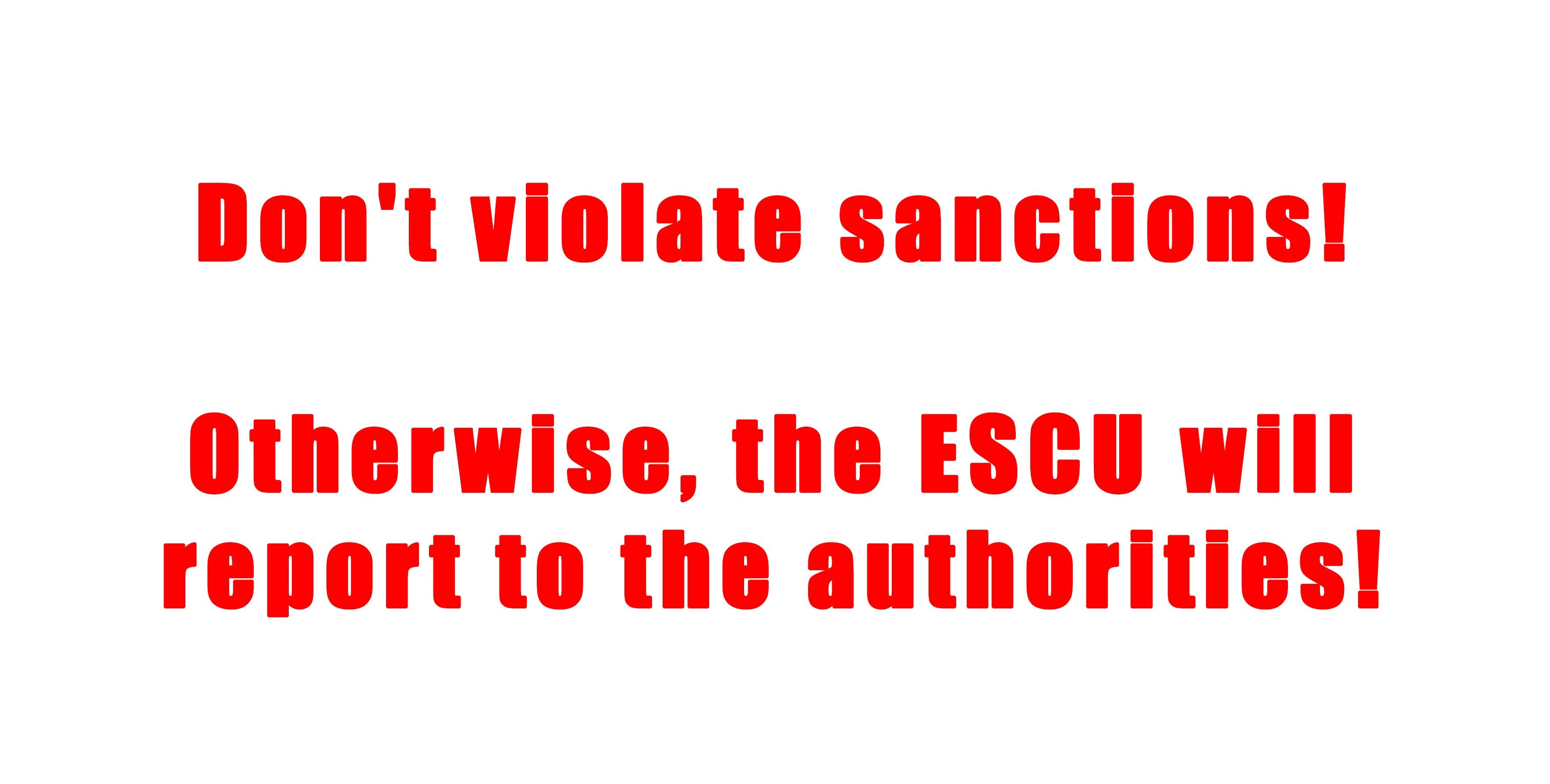 Let us know about companies that violate sanctions!