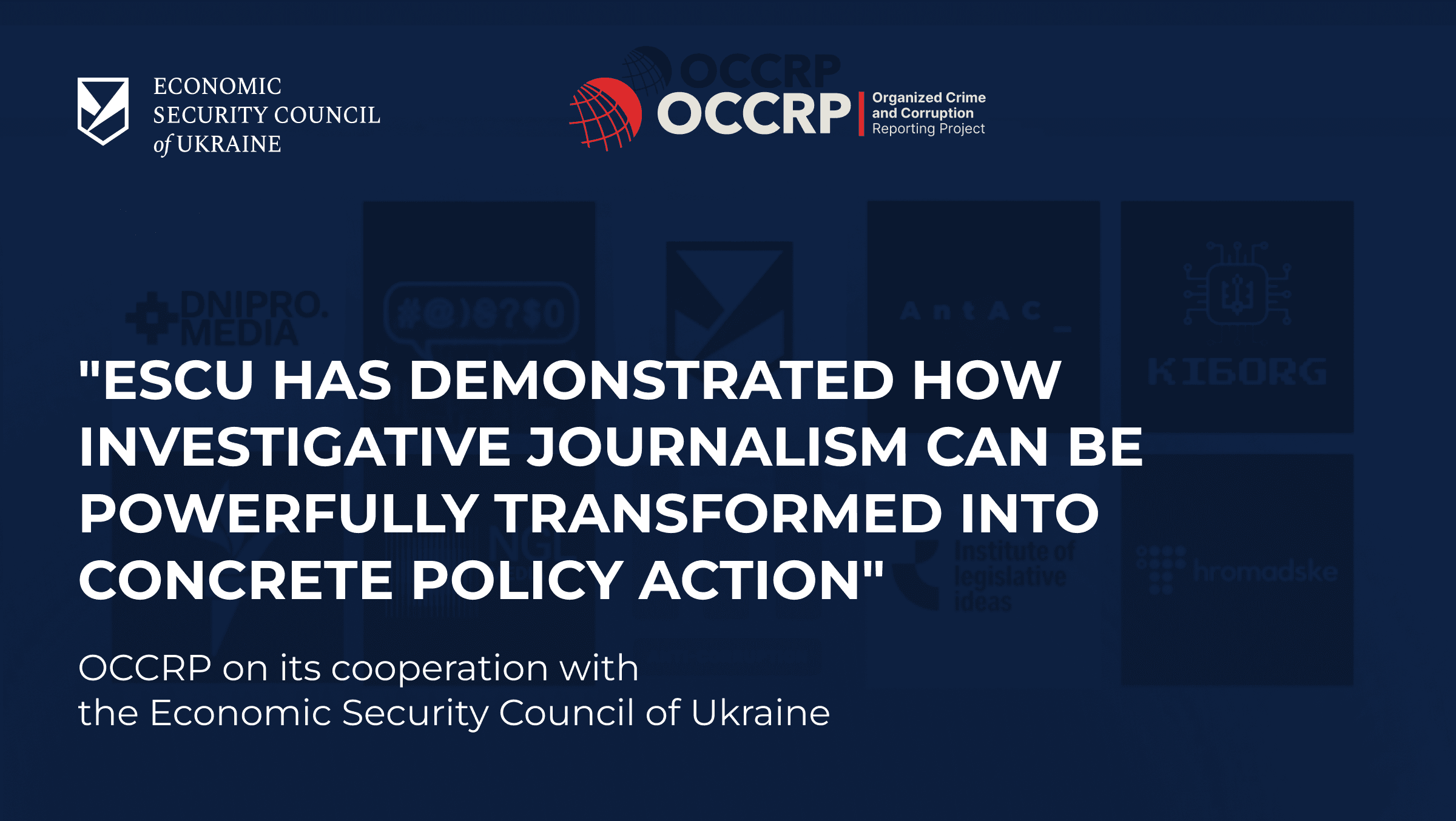 From Investigations to Impact: OCCRP on Its Cooperation with ESCU