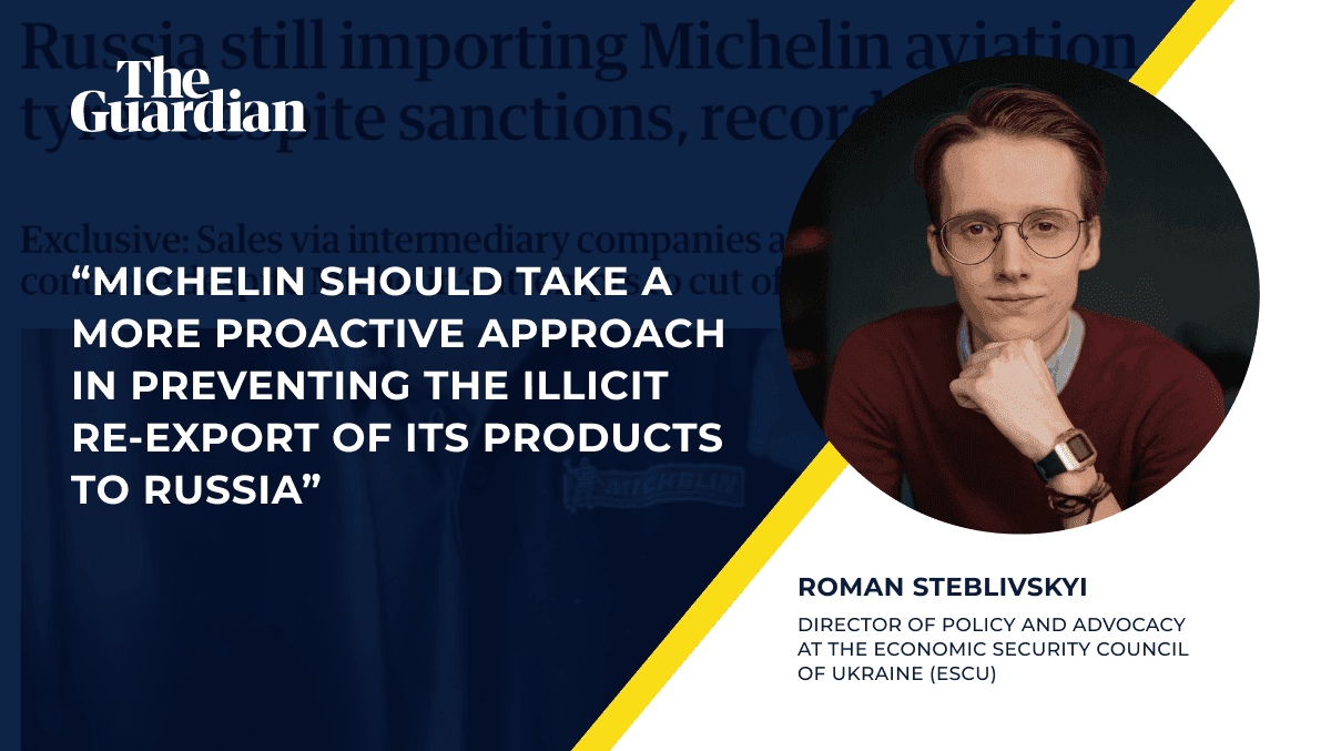 Росія продовжує імпорт авіаційних шин Michelin попри санкції — ESCU